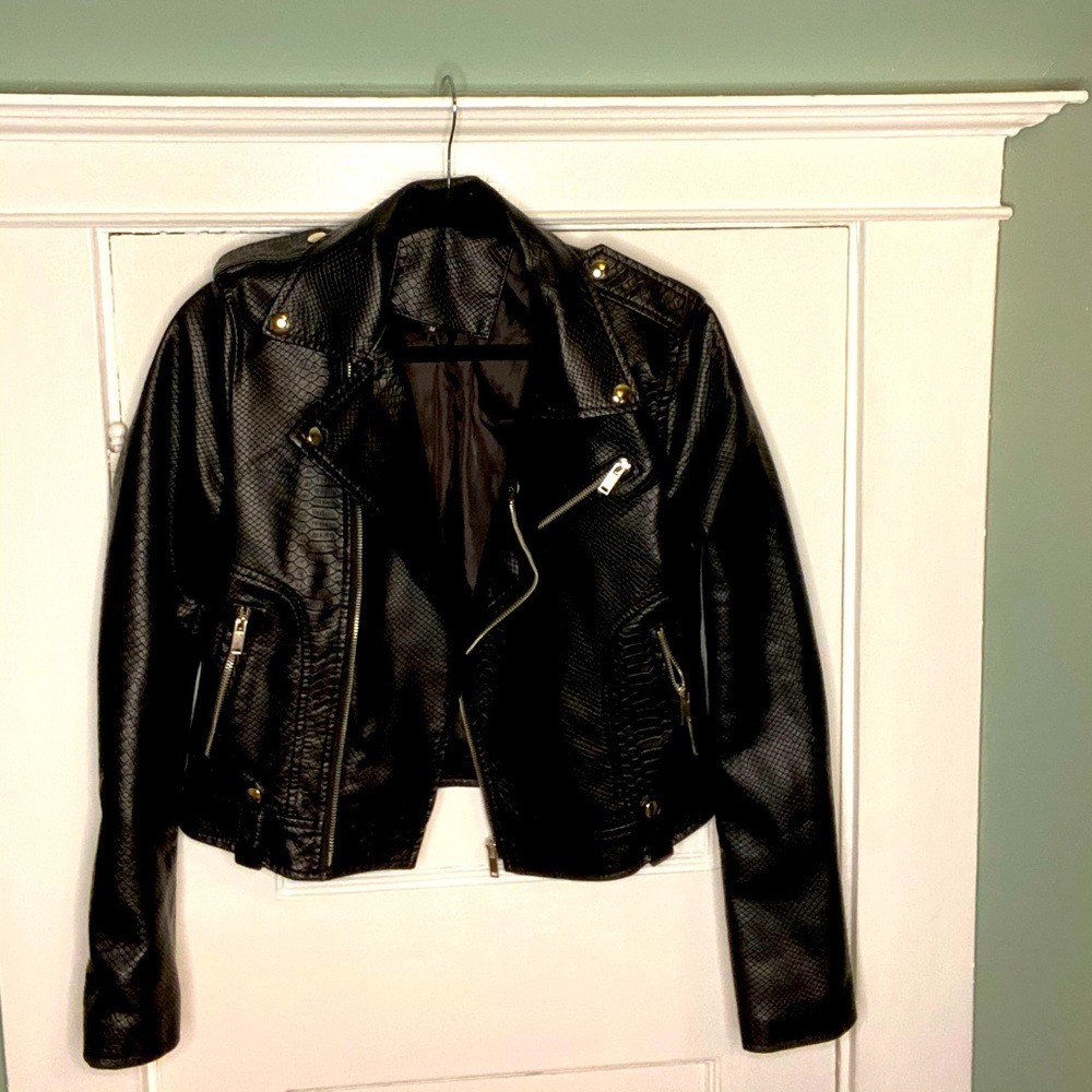 Faux leather jacket, never worn! SHEIN